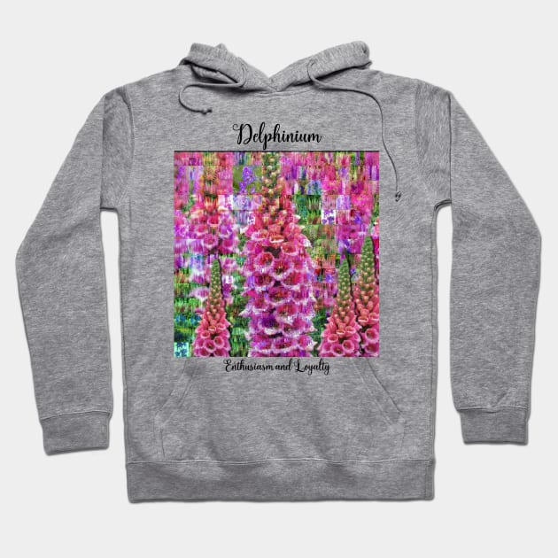 Delphinium birth month flower July Hoodie by Symbolsandsigns